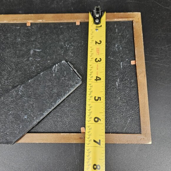 Vintage 3D Mixed Media Landscape Art Framed Original Boats Cliffs Trees 8x6 - Picture 10 of 12